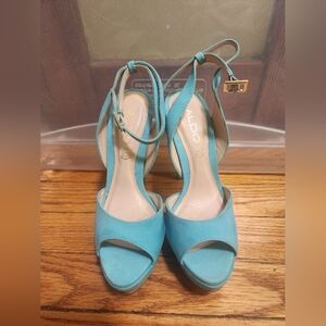 ALDO Women's Blue Sandals (Suede)